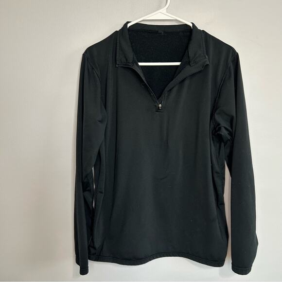 Refrigiwear Flex-Wear Black Pullover Quarter Zip Performance Top Men’s Medium - Picture 2 of 7